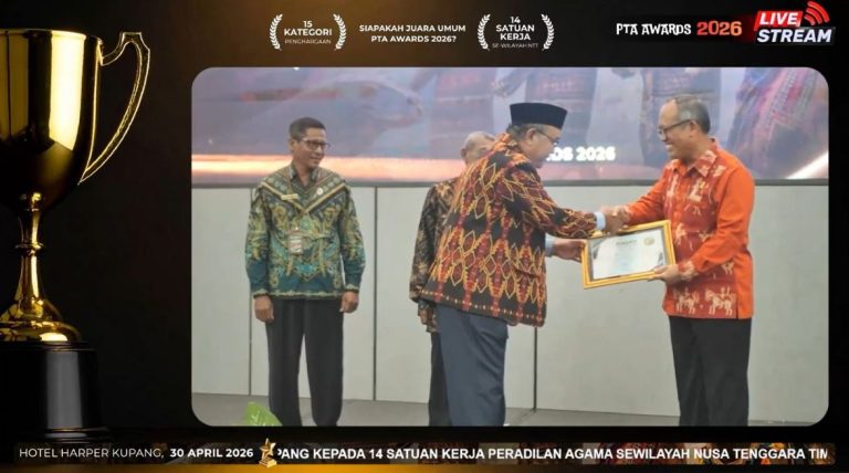 Pengadilan Agama Waingapu Ikuti RAKERDA PTA Kupang 2026 dan Raih Dua Penghargaan Bergengsi